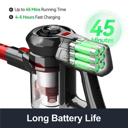 INSE N650 Cordless Vacuum Cleaner Powerful Suction 4-in-1 Stick Vacuum Cleaner Rechargeable Battery Up to 45mins Runtime